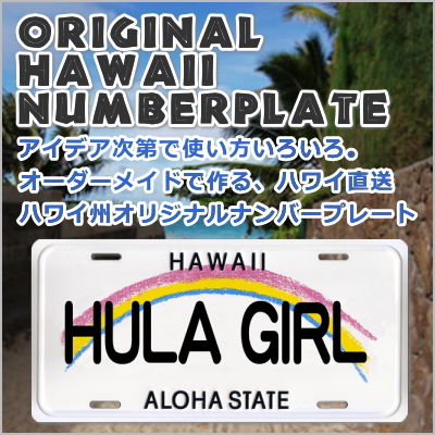オリジナルハワイ州ライセンスプレート